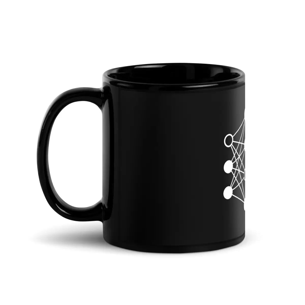 The Deep Neural Network Black Glossy Mug 3.