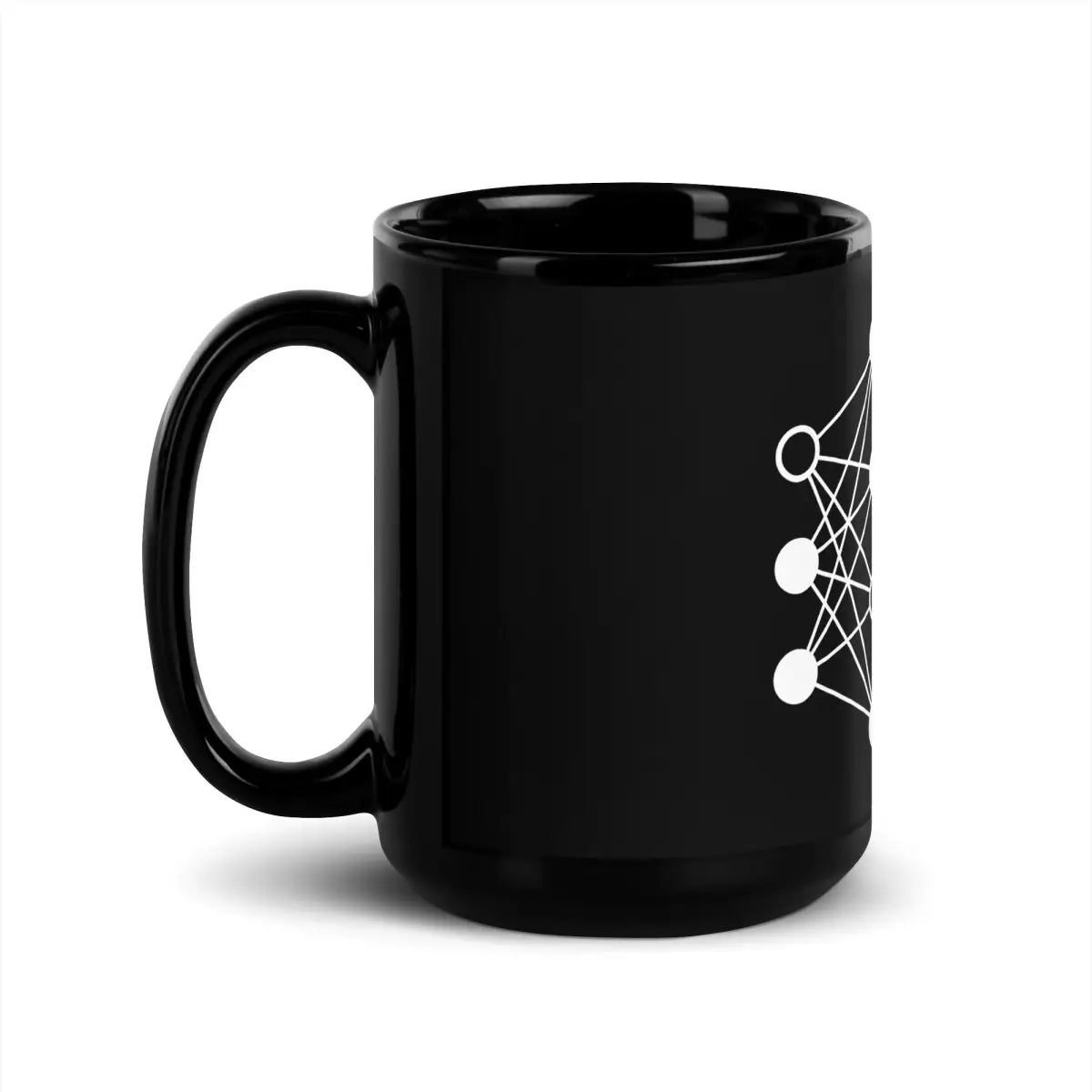 The Deep Neural Network Black Glossy Mug 3.