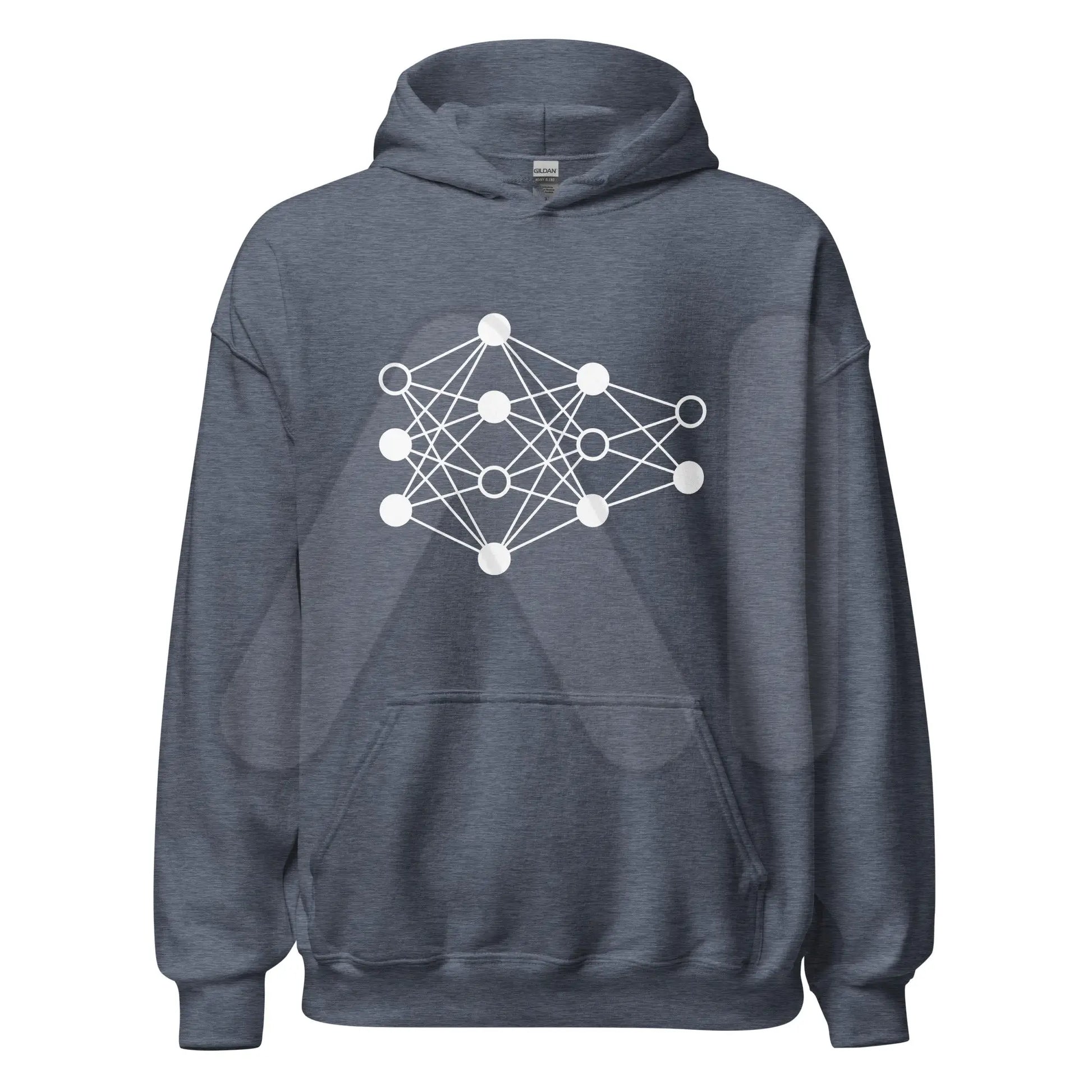 Deep Neural Network Hoodie 3 (unisex) - Heather Sport Dark Navy / M