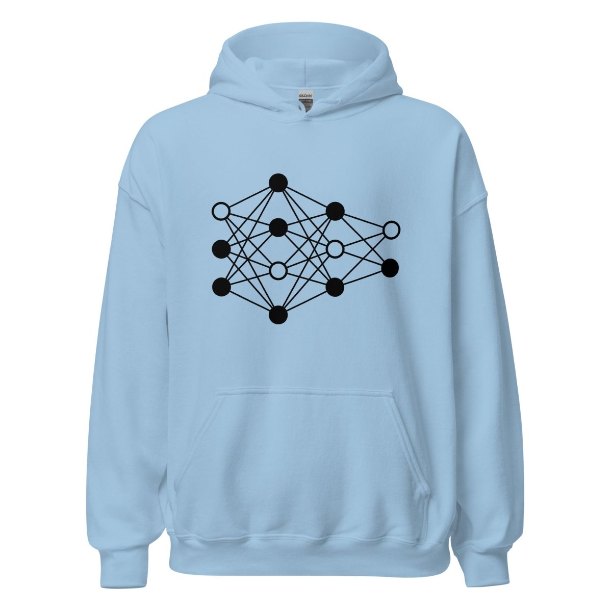 Deep Neural Network Hoodie 4 (unisex) - Light Blue - AI Store