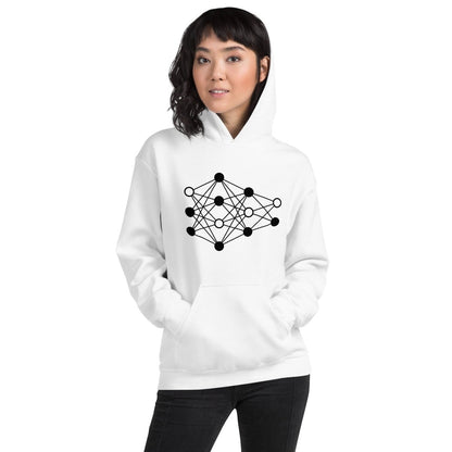 Deep Neural Network Hoodie 4 (unisex) - White - AI Store