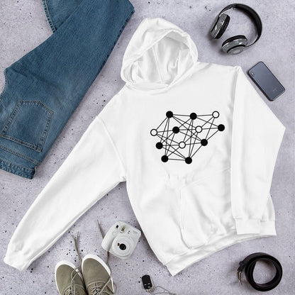 Deep Neural Network Hoodie 4 (unisex) - White - AI Store