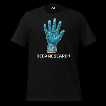 Deep Research Blue Latex Glove T-Shirt (unisex)