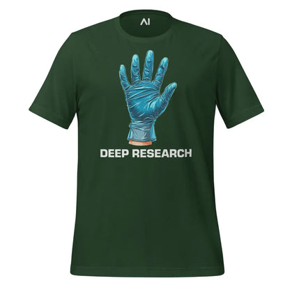 Deep Research Blue Latex Glove T-Shirt (unisex) - Forest / M