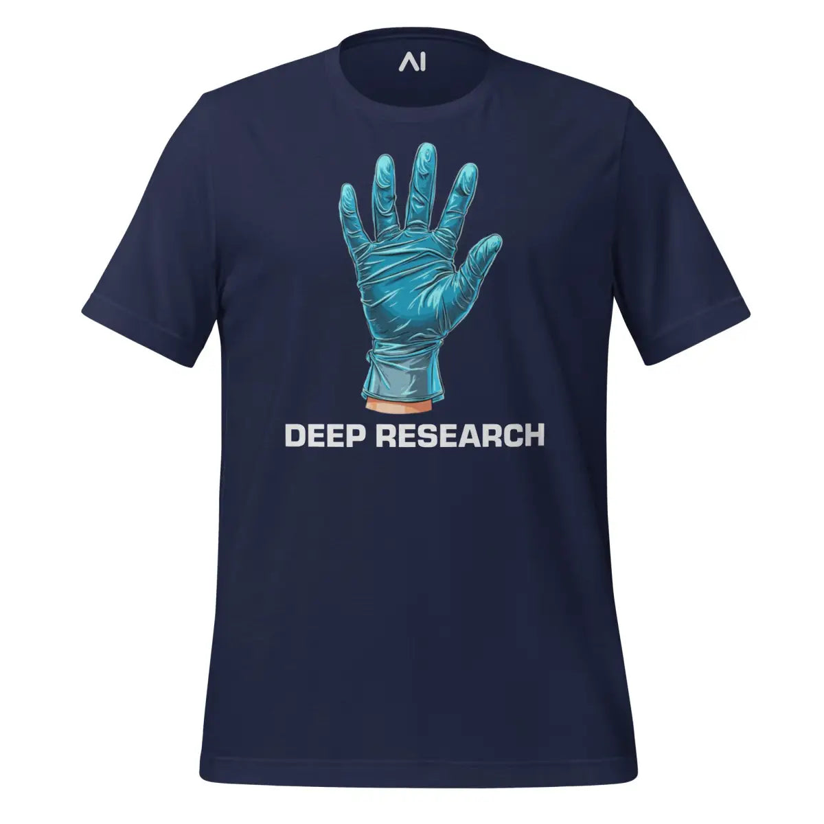 Deep Research Blue Latex Glove T-Shirt (unisex) - Navy / M