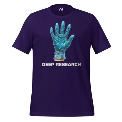 Deep Research Blue Latex Glove T-Shirt (unisex) - Team Purple / M