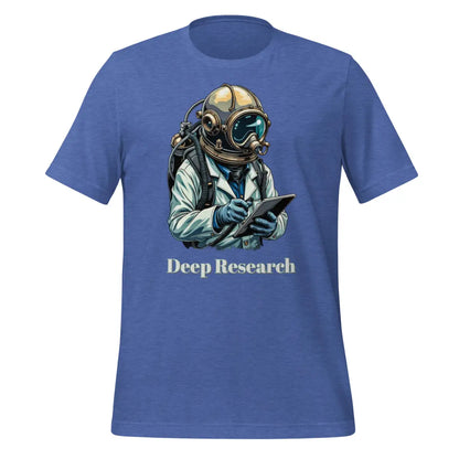 Deep Research Diver T-Shirt (unisex) - Heather True Royal / M