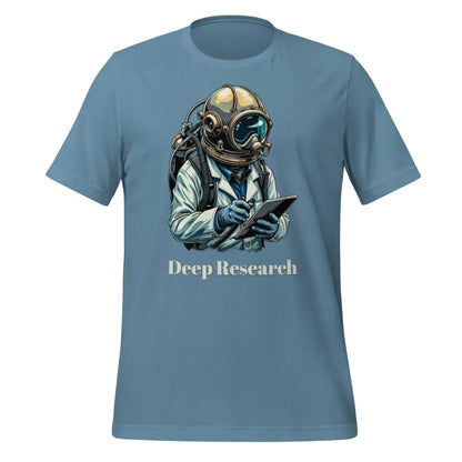 Deep Research Diver T-Shirt (unisex) - Steel Blue / M