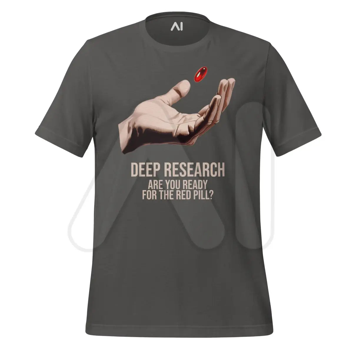 Deep Research Red Pill T-Shirt (unisex) - Asphalt / M