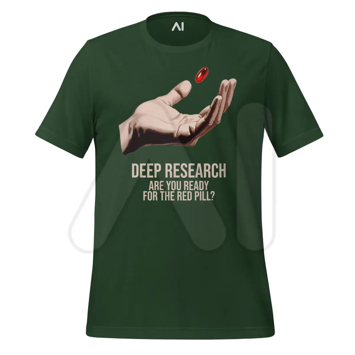 Deep Research Red Pill T-Shirt (unisex) - Forest / M