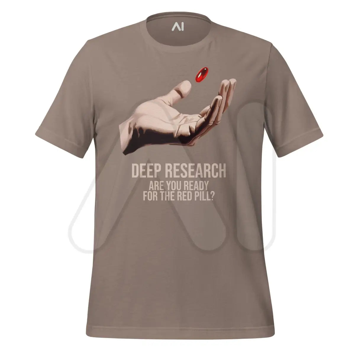 Deep Research Red Pill T-Shirt (unisex) - Pebble / M