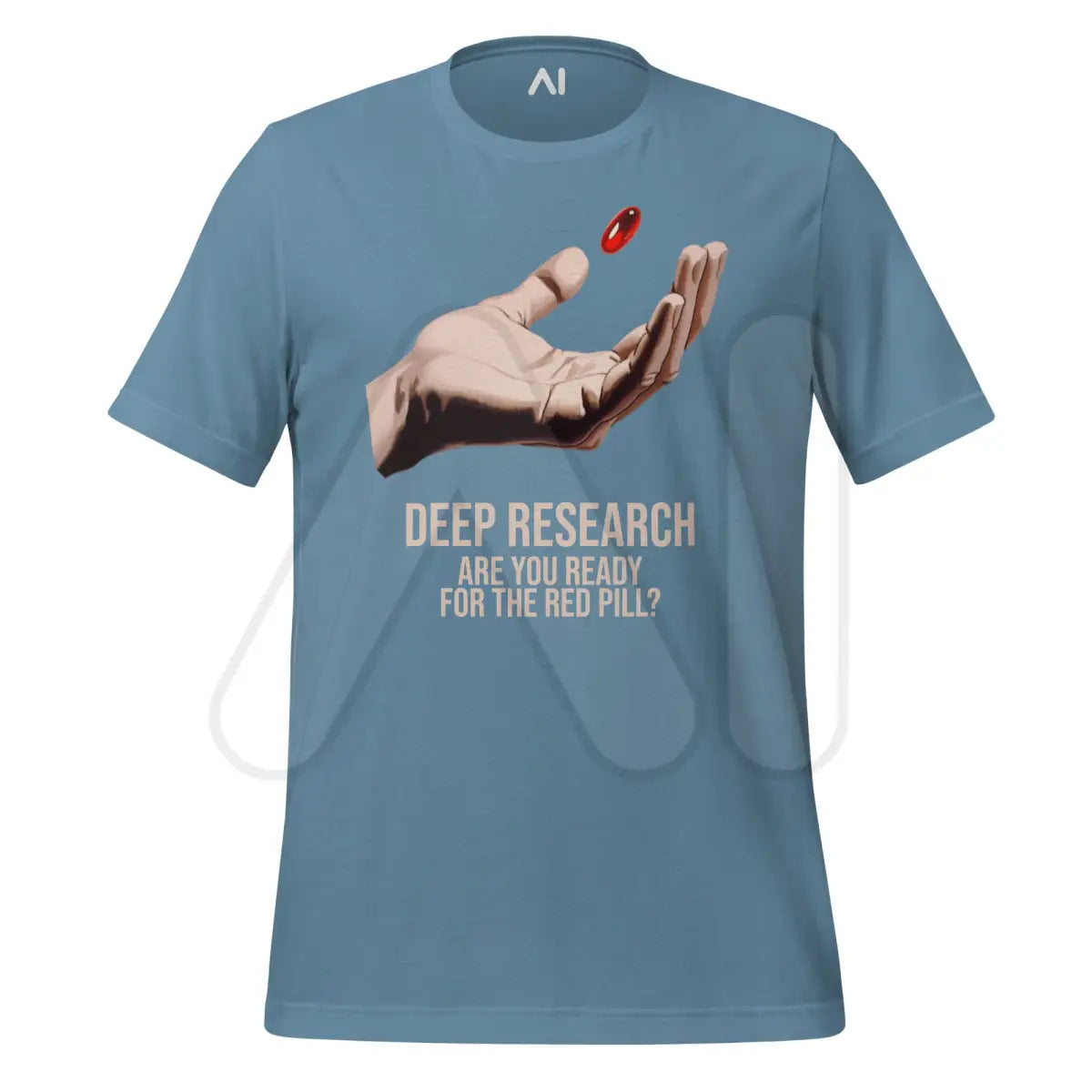 Deep Research Red Pill T-Shirt (unisex) - Steel Blue / M