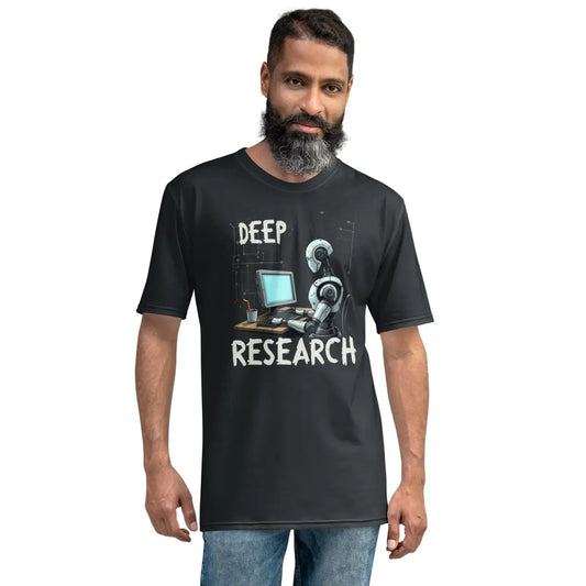 The Deep Research Robot T-shirt (men).