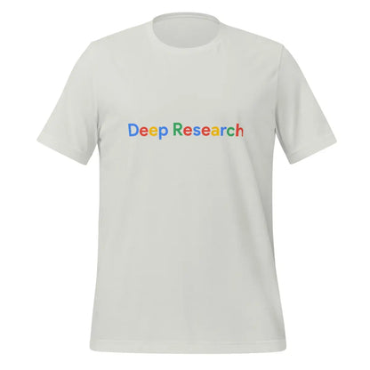 Deep Research Search Logo T-Shirt (unisex) - Silver / M