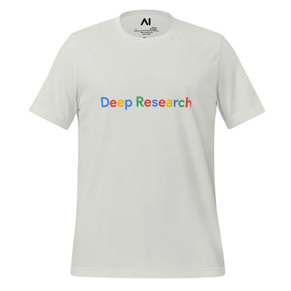 Deep Research Search Logo T-Shirt (unisex) - Silver / M