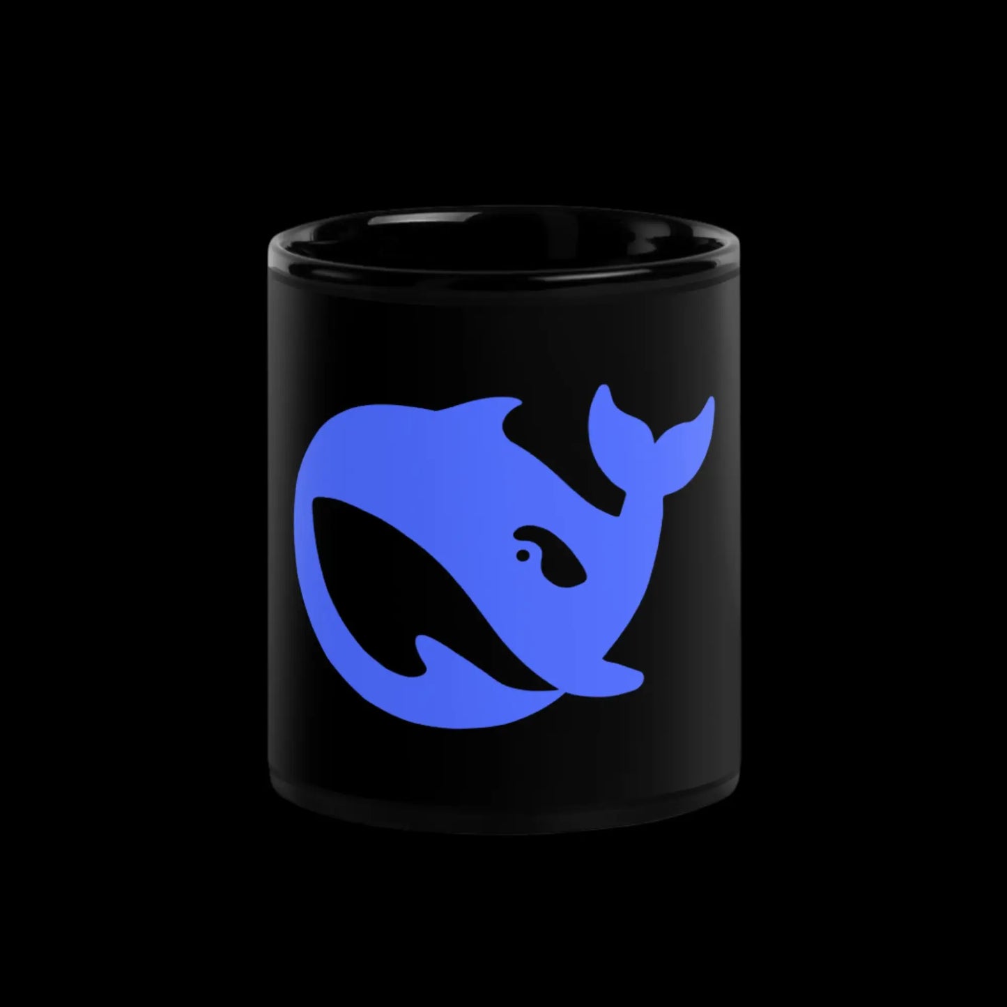 DeepSeek Black Glossy Mug