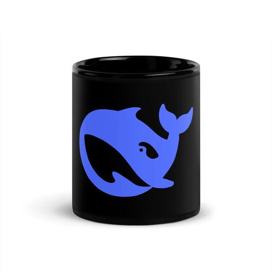 DeepSeek Black Glossy Mug