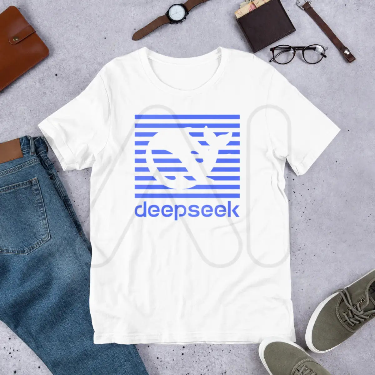 DeepSeek Blue Stripes T-Shirt (unisex)