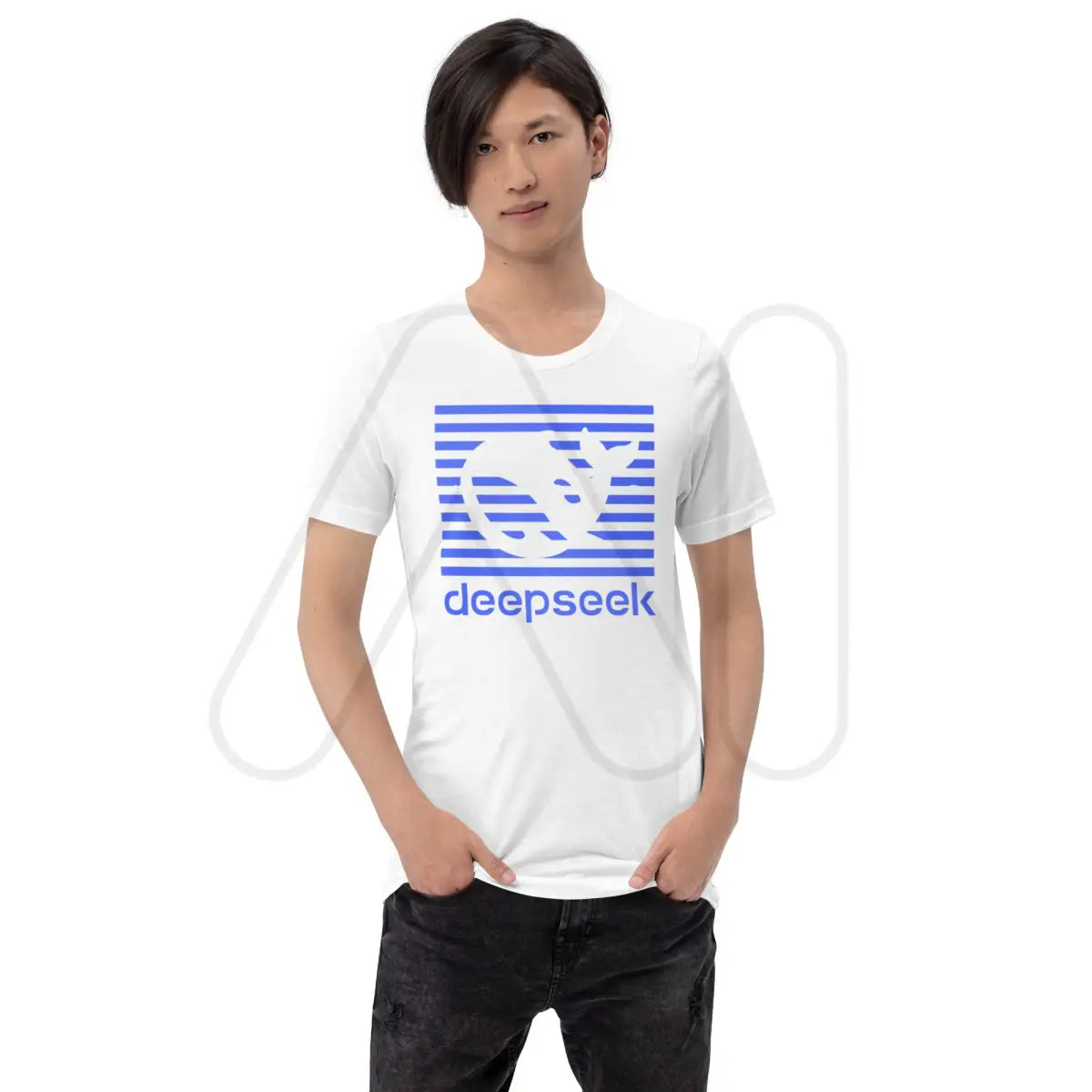 DeepSeek Blue Stripes T-Shirt (unisex)