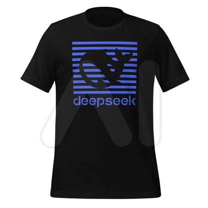 DeepSeek Blue Stripes T-Shirt (unisex) - Black / M