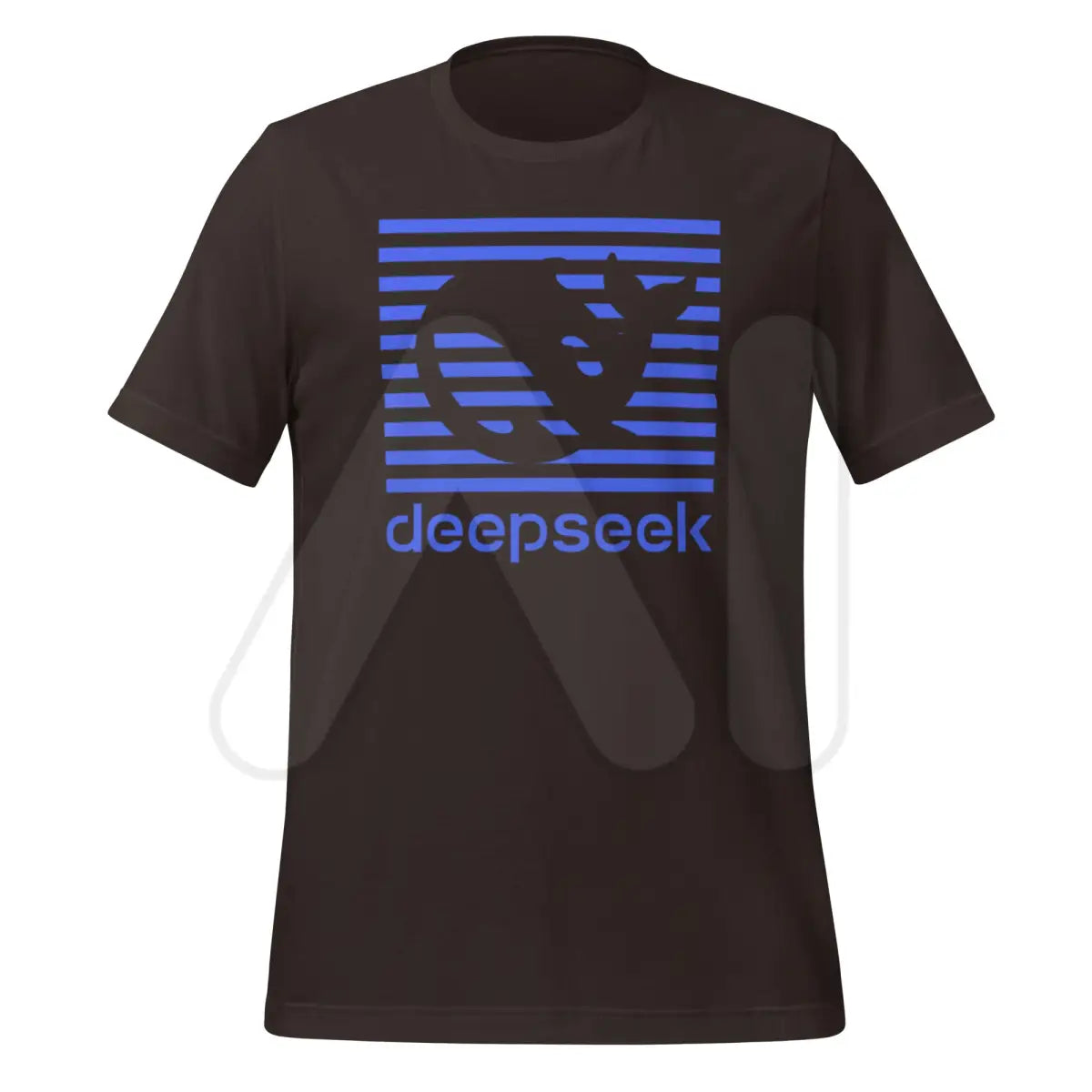 DeepSeek Blue Stripes T-Shirt (unisex) - Brown / M