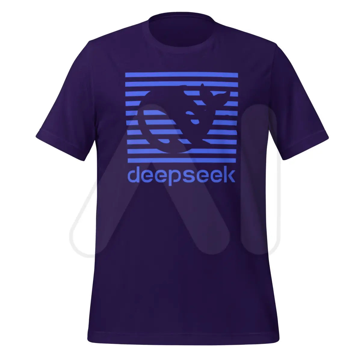 DeepSeek Blue Stripes T-Shirt (unisex) - Team Purple / M