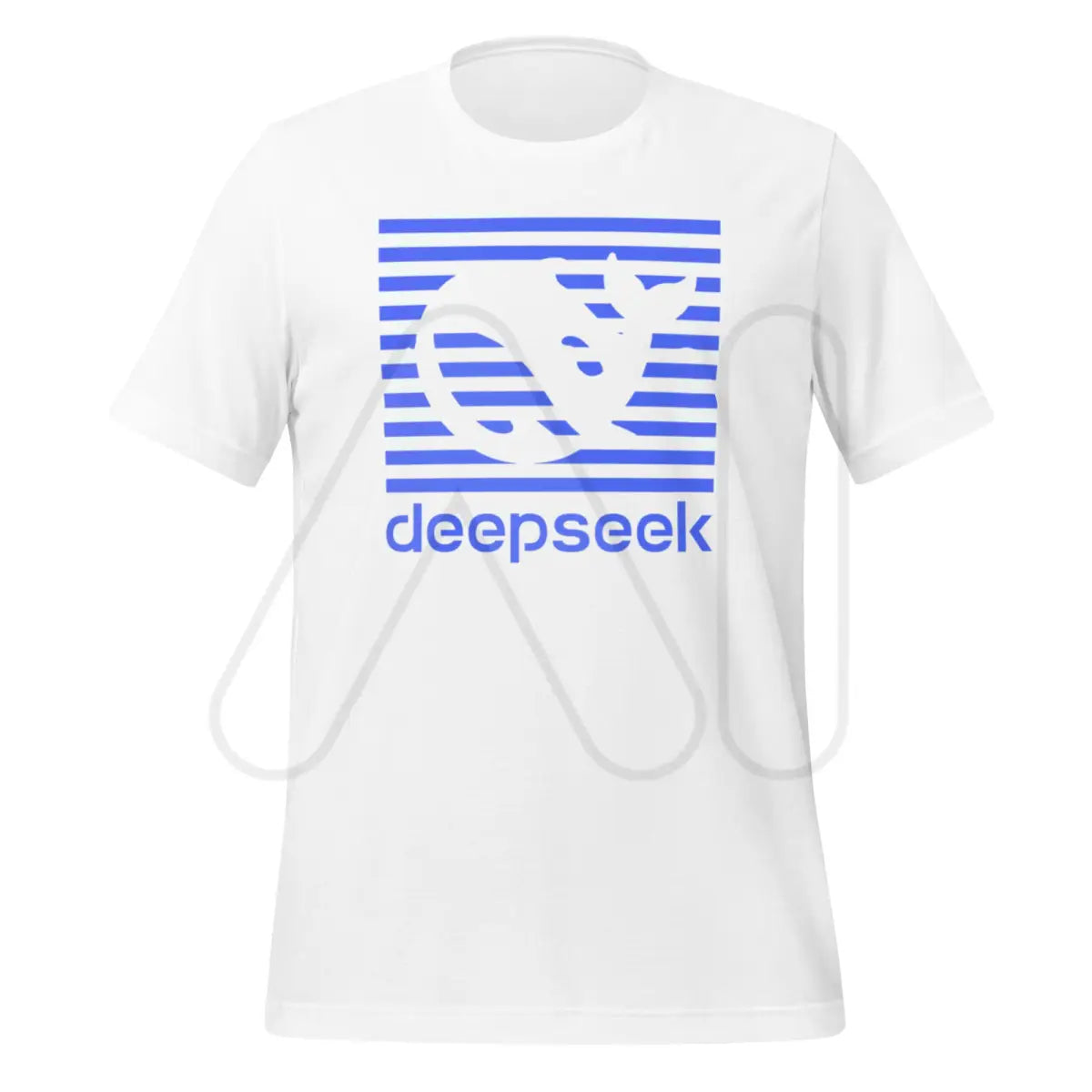 DeepSeek Blue Stripes T-Shirt (unisex) - White / M