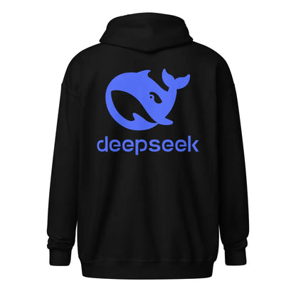 DeepSeek Front and Back Zip Hoodie (unisex)