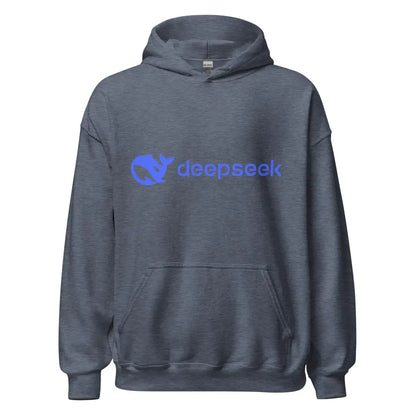 DeepSeek Logo Hoodie (unisex) - Heather Sport Dark Navy / M