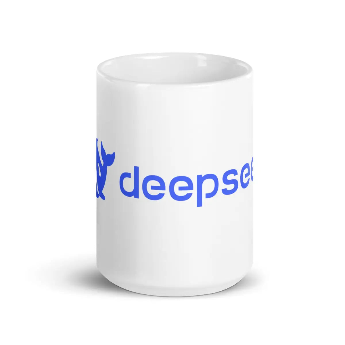 DeepSeek Logo White Glossy Mug - 15 oz