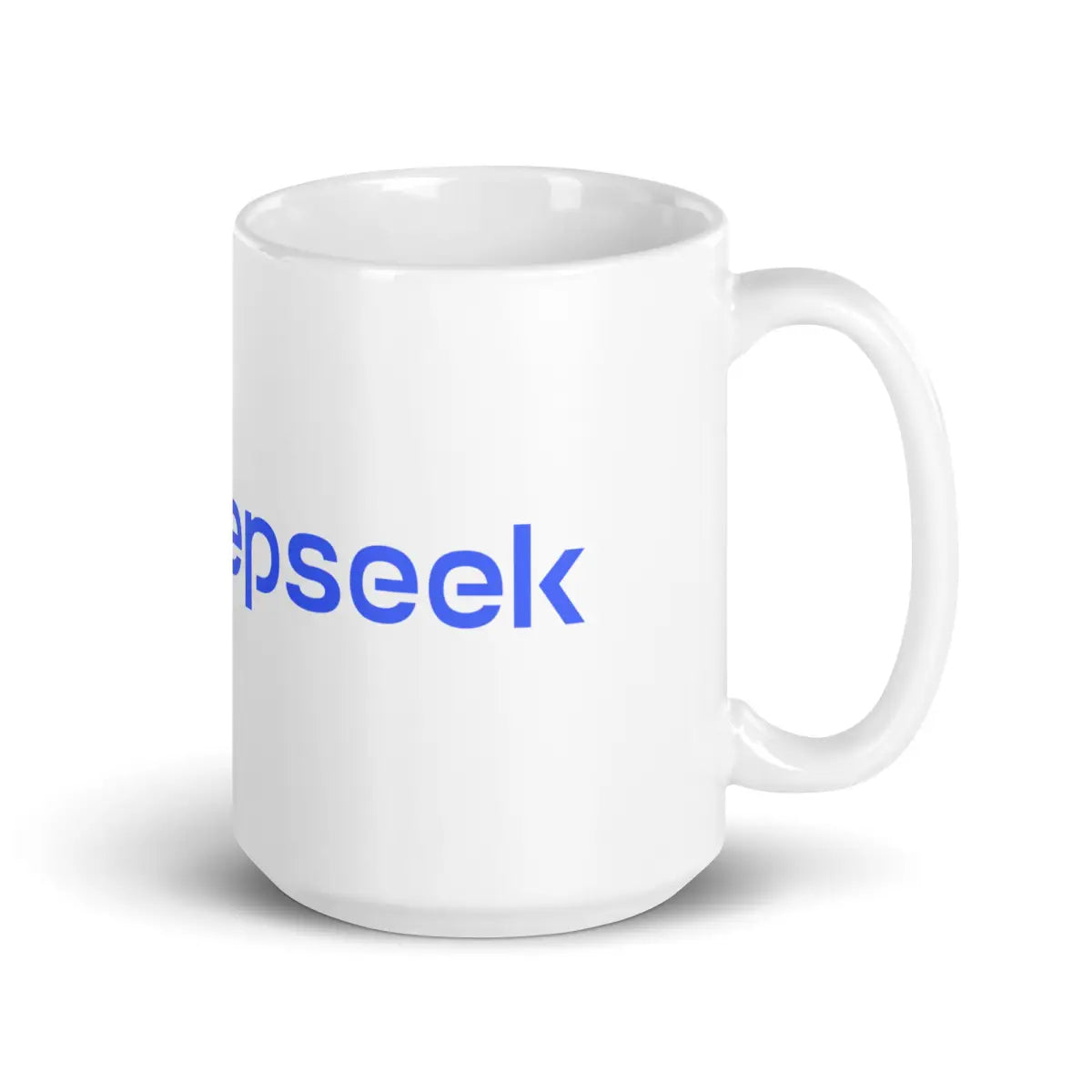 DeepSeek Logo White Glossy Mug