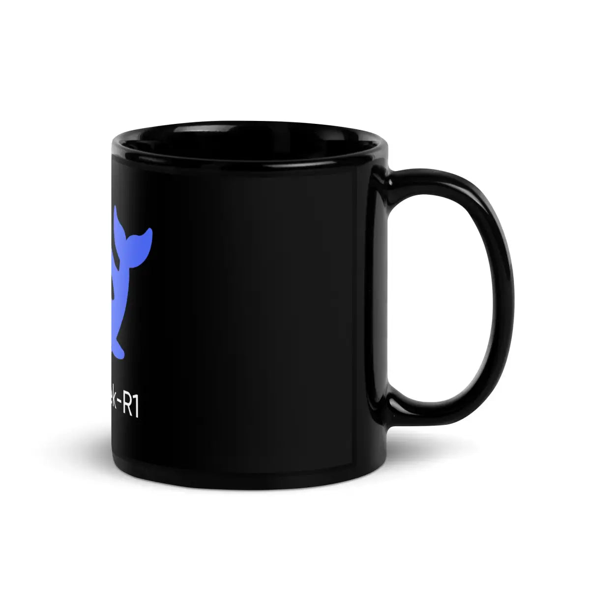 DeepSeek-R1 Icon Black Glossy Mug