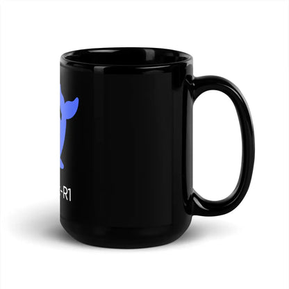 DeepSeek-R1 Icon Black Glossy Mug