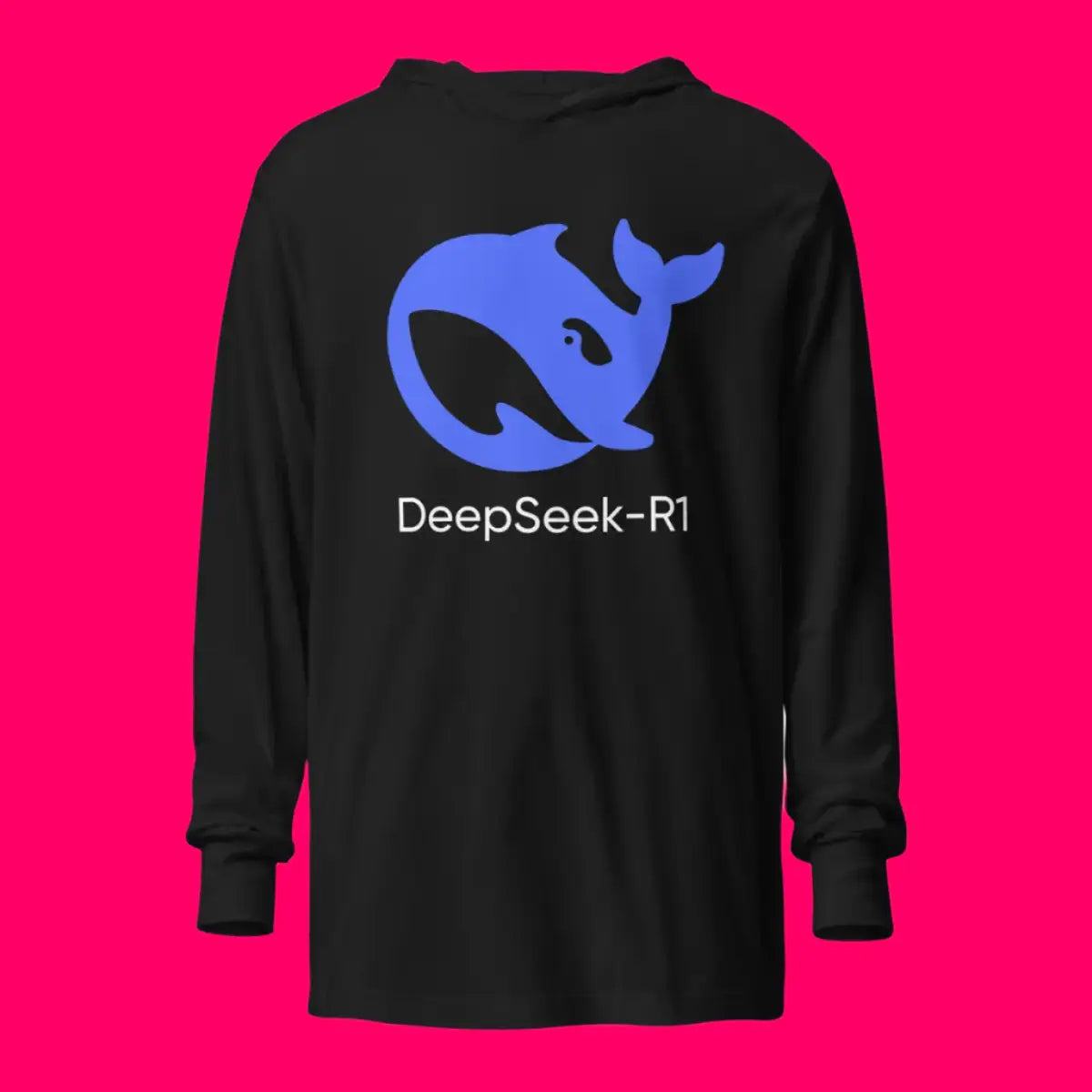 DeepSeek-R1 Icon Hooded Long Sleeve T-Shirt (unisex)