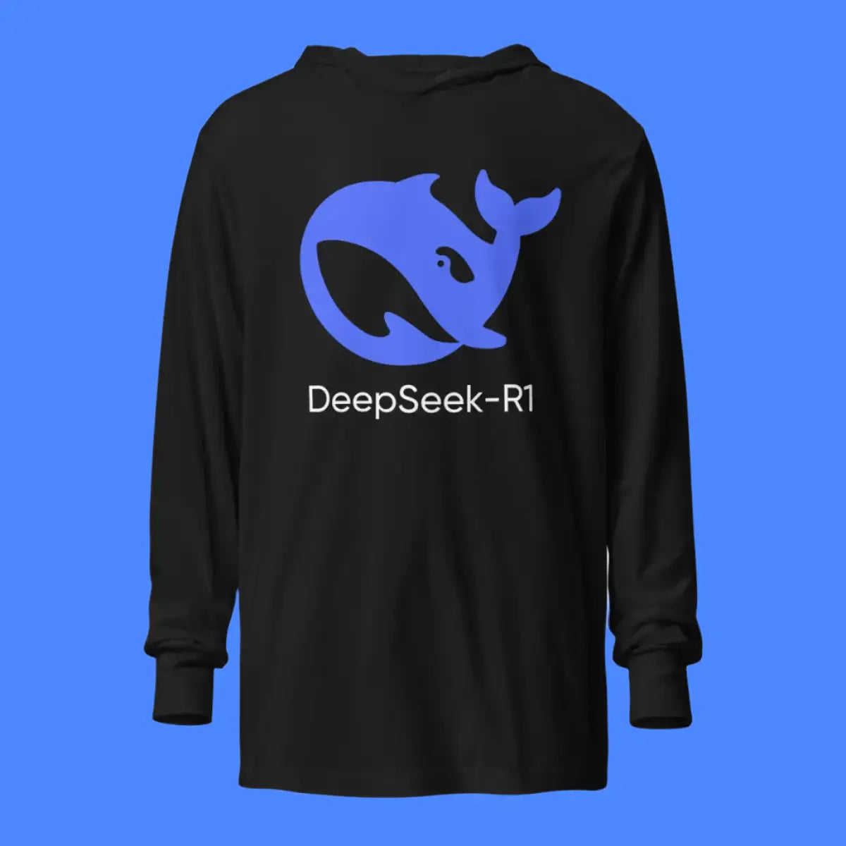 DeepSeek-R1 Icon Hooded Long Sleeve T-Shirt (unisex)