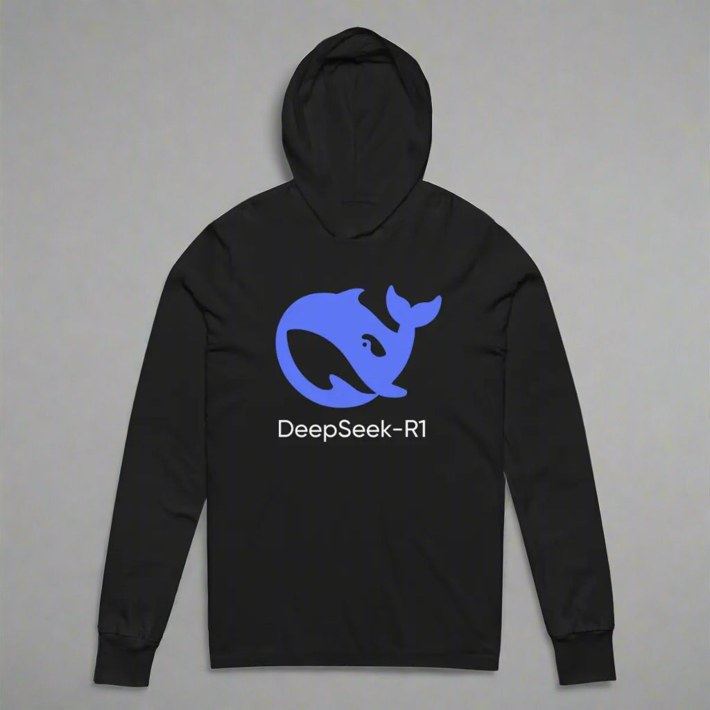 DeepSeek-R1 Icon Hooded Long Sleeve T-Shirt (unisex)