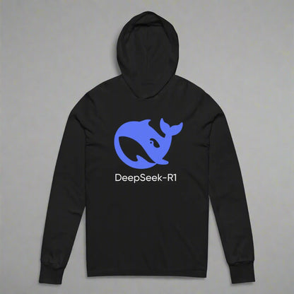 DeepSeek-R1 Icon Hooded Long Sleeve T-Shirt (unisex)