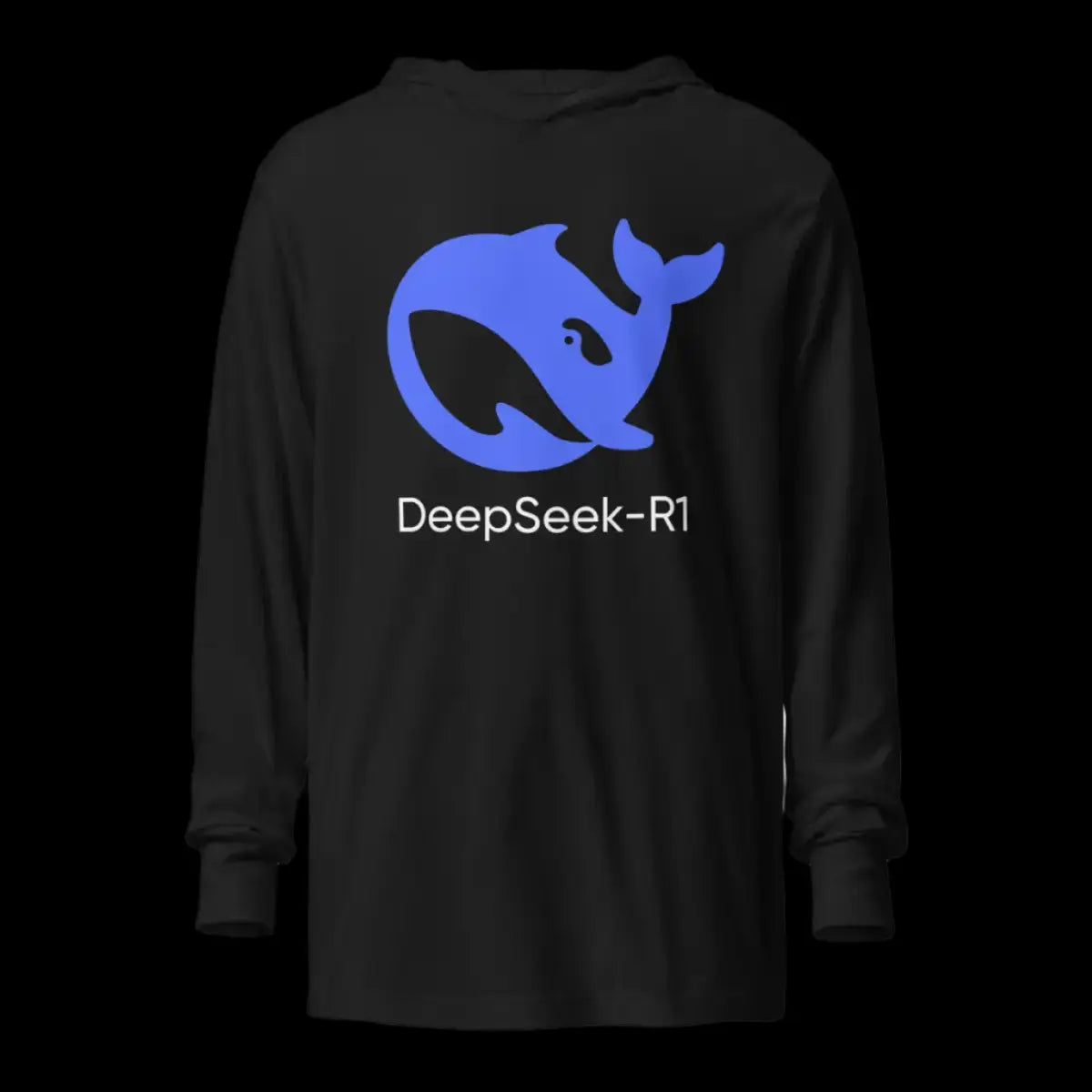 DeepSeek-R1 Icon Hooded Long Sleeve T-Shirt (unisex)