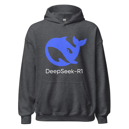 DeepSeek-R1 Icon Hoodie (unisex) - Dark Heather / M