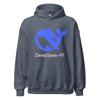 DeepSeek-R1 Icon Hoodie (unisex) - Heather Sport Dark Navy / M