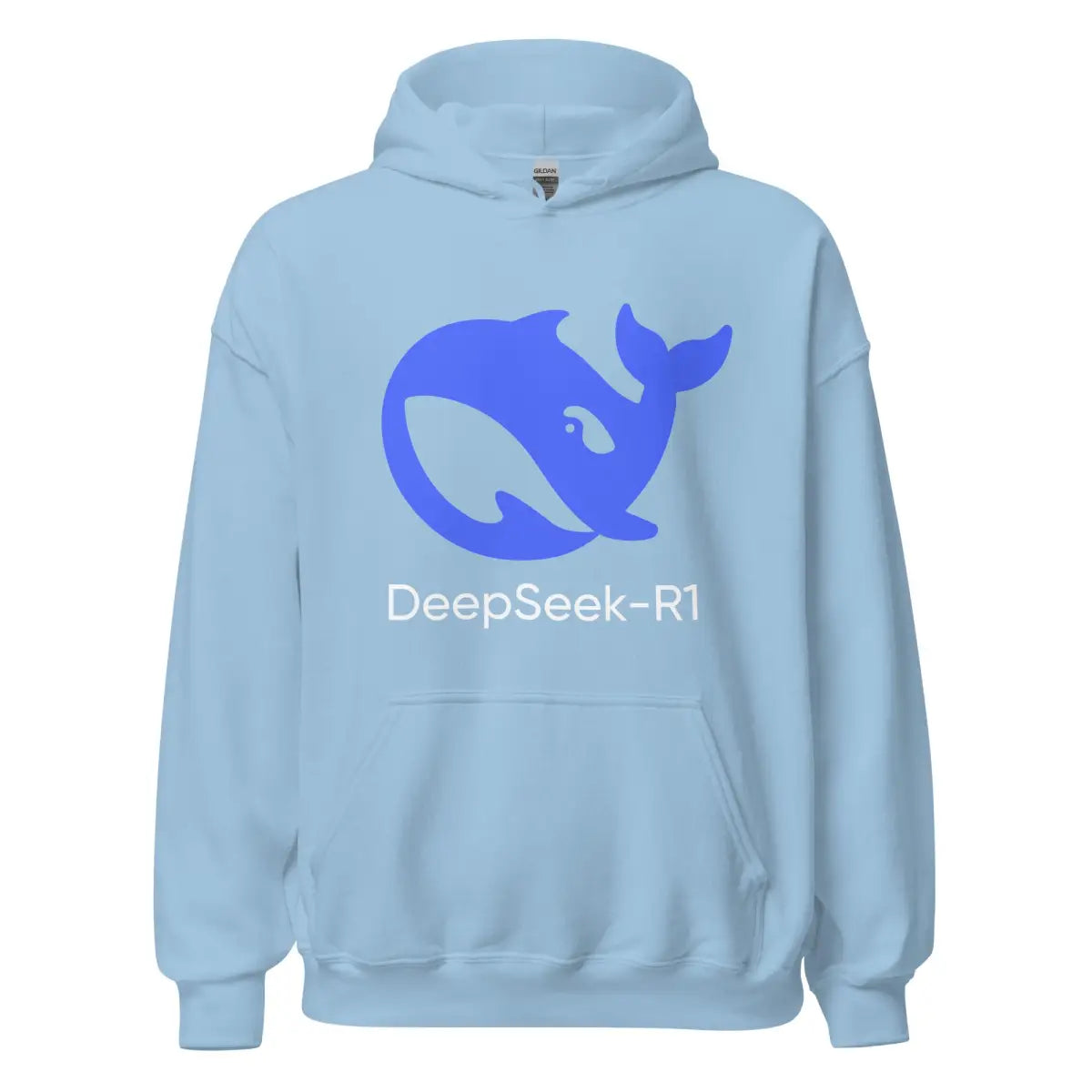 DeepSeek-R1 Icon Hoodie (unisex) - Light Blue / M