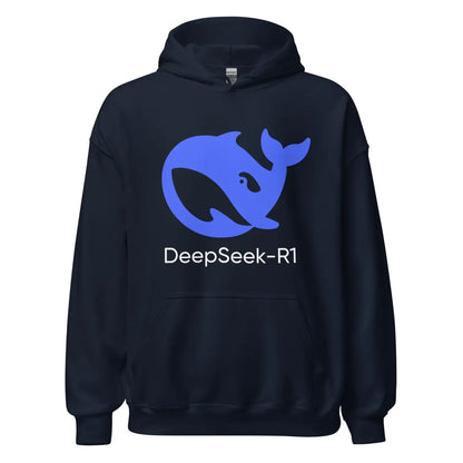 DeepSeek-R1 Icon Hoodie (unisex) - Navy / M