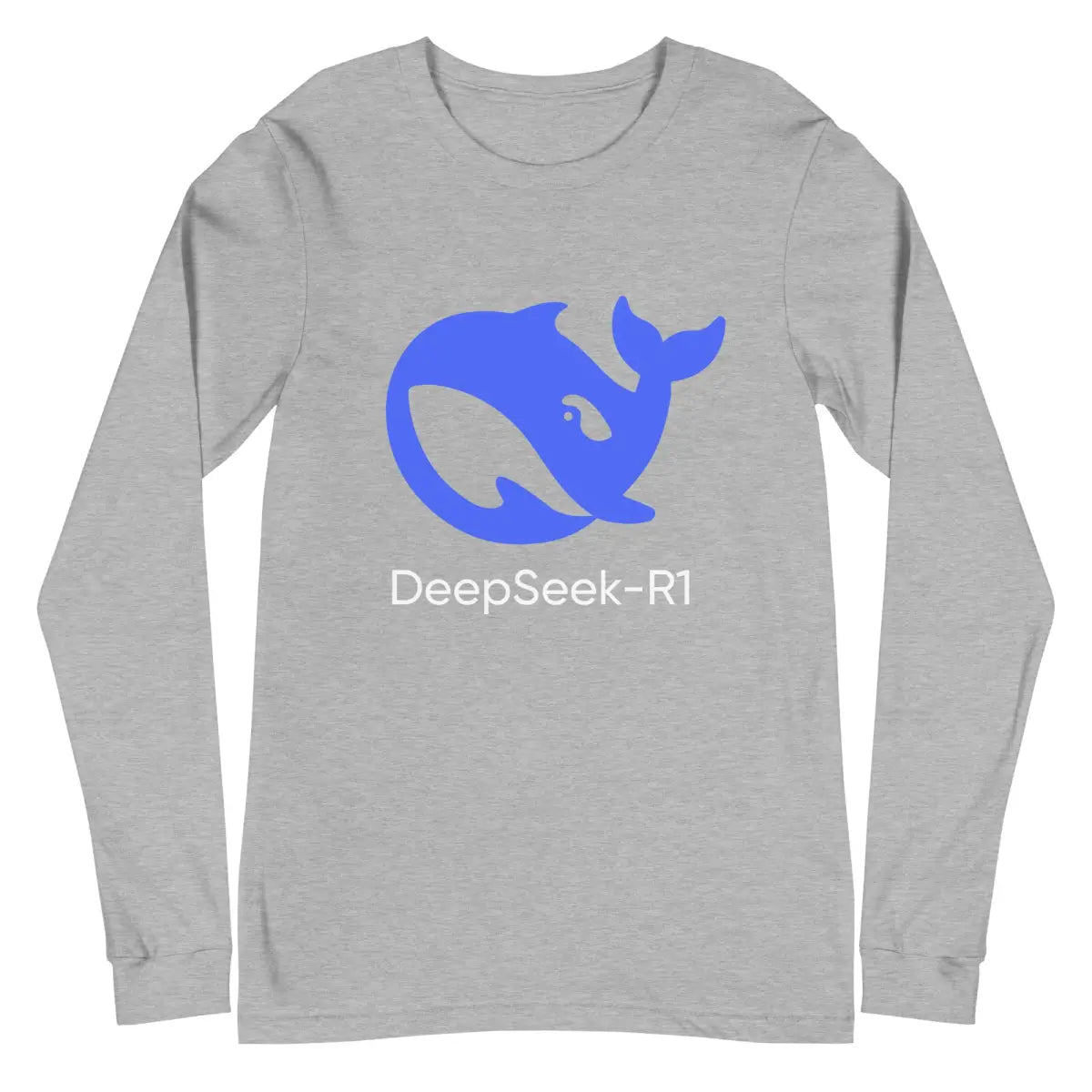 DeepSeek-R1 Icon Long Sleeve T-Shirt (unisex) - Athletic Heather / M