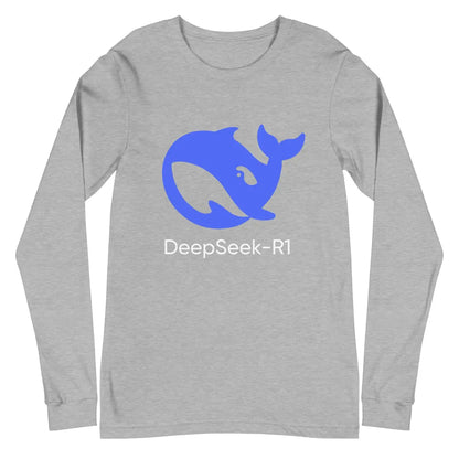 DeepSeek-R1 Icon Long Sleeve T-Shirt (unisex) - Athletic Heather / M