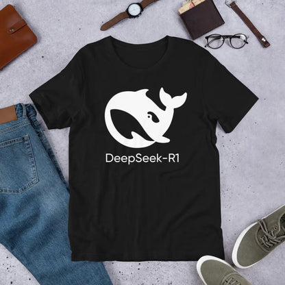 DeepSeek-R1 White Icon T-Shirt (unisex)