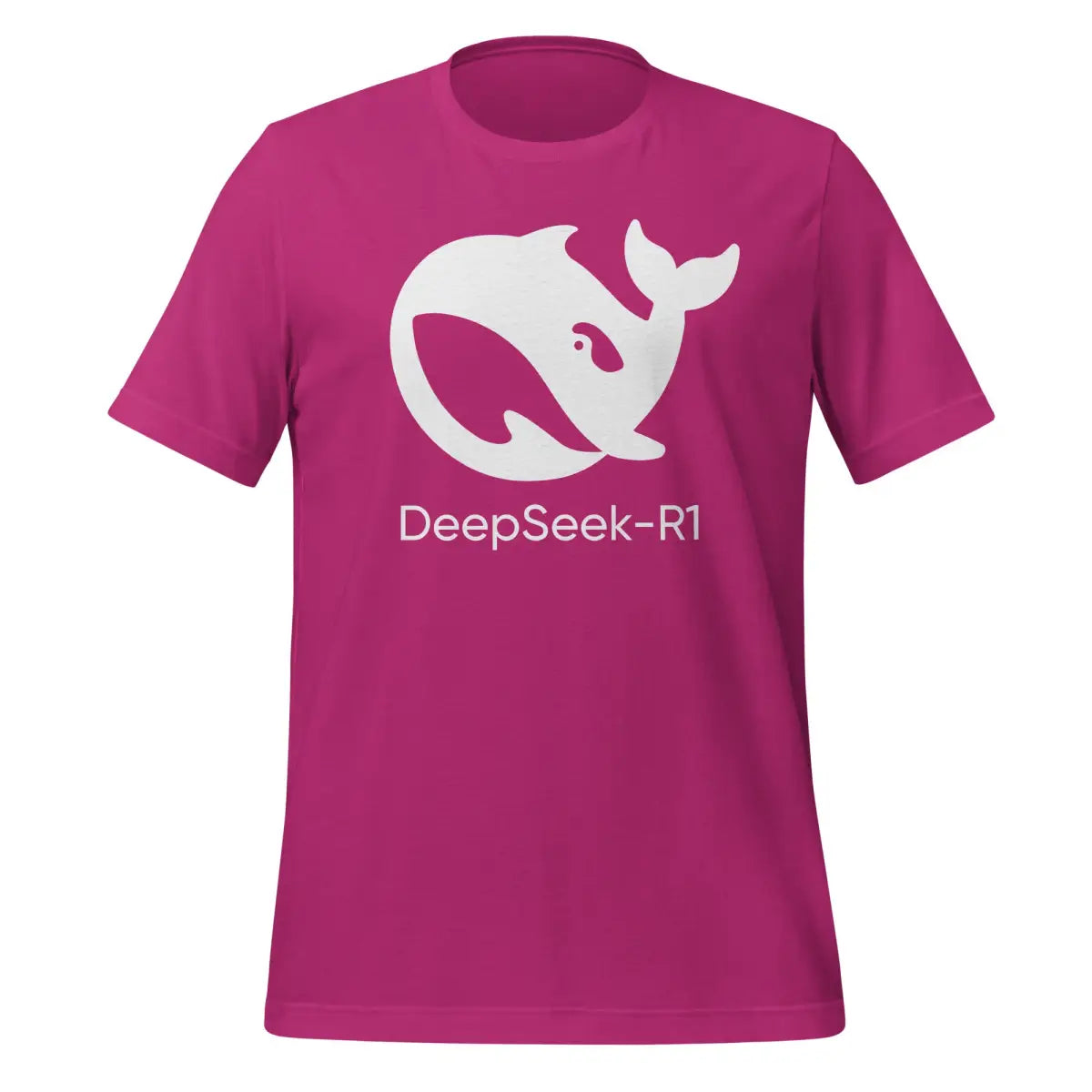 DeepSeek-R1 White Icon T-Shirt (unisex) - Berry / M