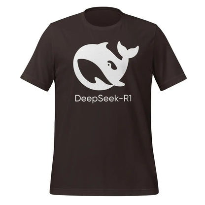 DeepSeek-R1 White Icon T-Shirt (unisex) - Brown / M