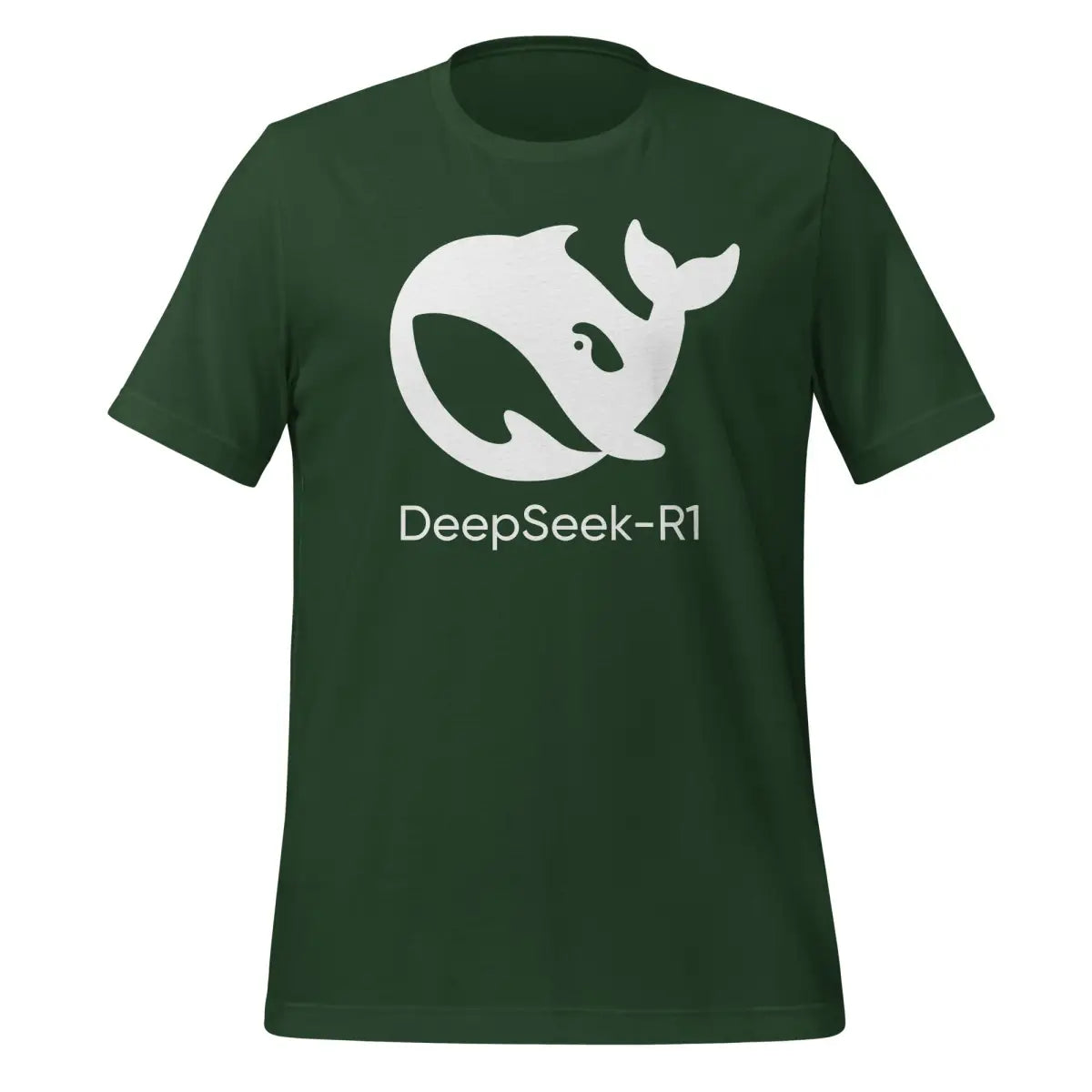 DeepSeek-R1 White Icon T-Shirt (unisex) - Forest / M