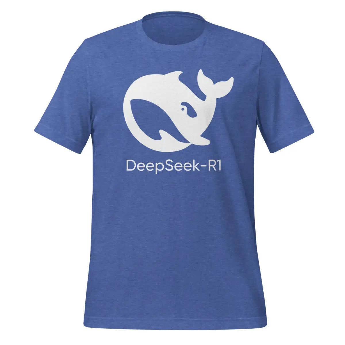 DeepSeek-R1 White Icon T-Shirt (unisex) - Heather True Royal / M