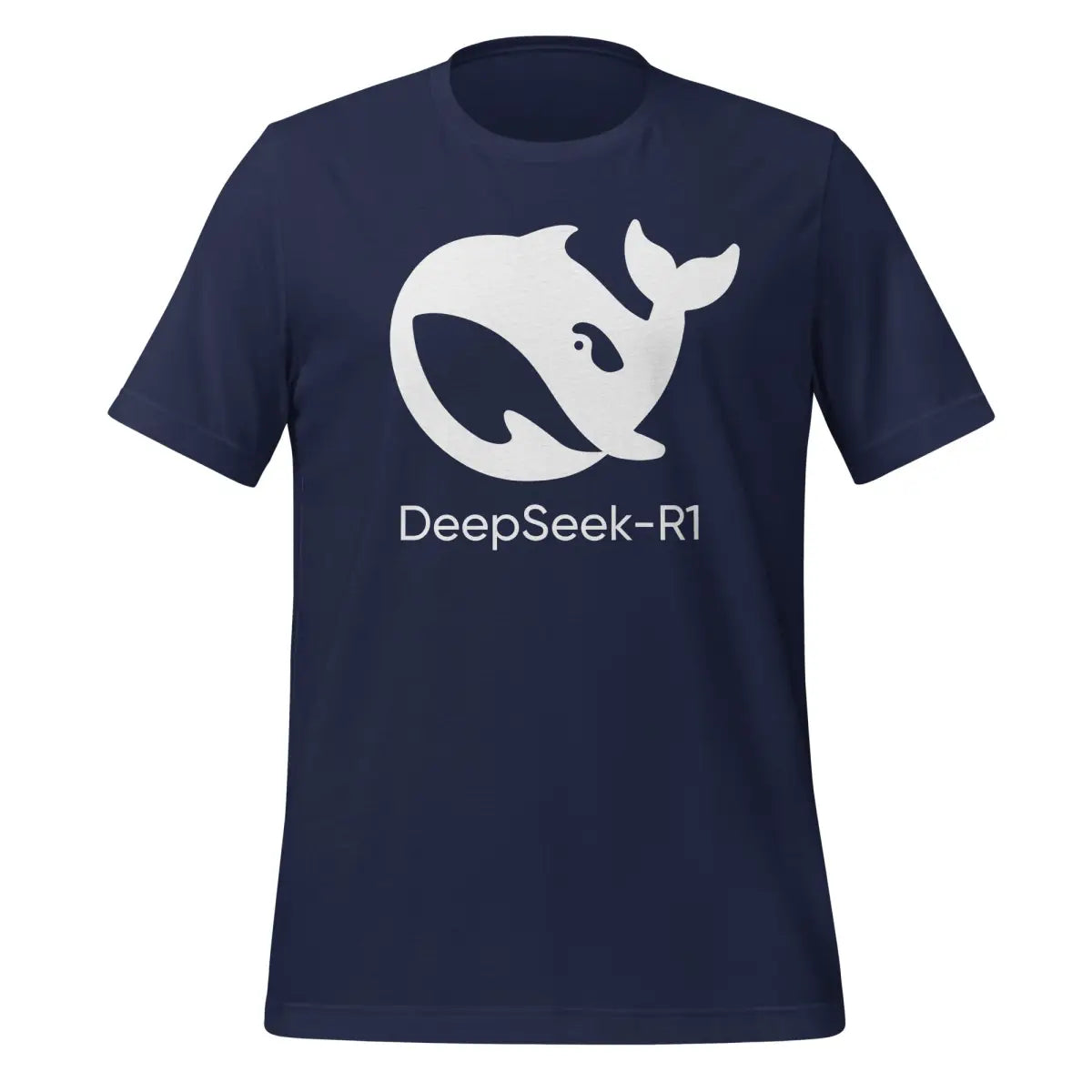 DeepSeek-R1 White Icon T-Shirt (unisex) - Navy / M